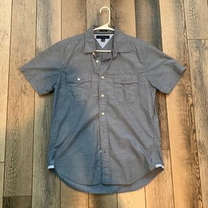 Tommy Hilfiger blue button down short sleeve sz. M